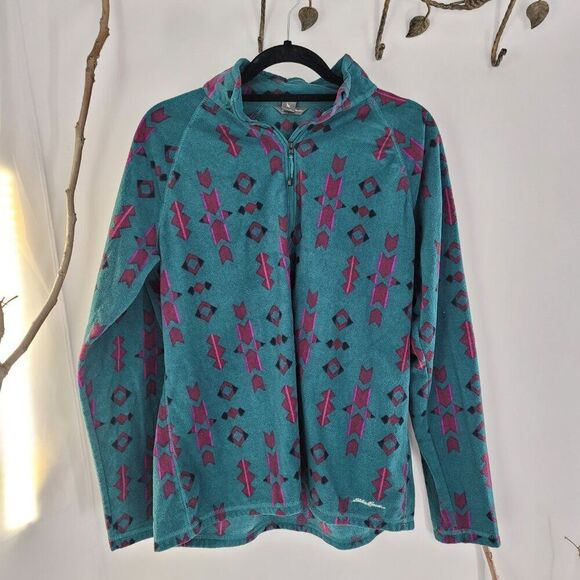 Eddie Bauer Tops - Eddie Bauer 1/4 zip Aztec pri t fleece top